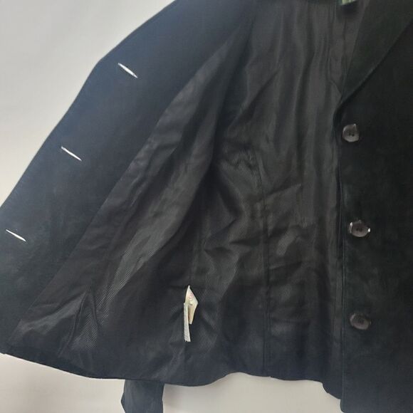 Vintage Danier 8-10 Black Suede Leather Jacket - Picture 11 of 16